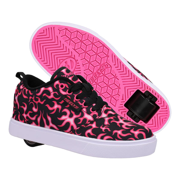 Girl's Heely's Pro high quality 20 Printed Skate Shoe Rainbow US Size YTH 13C PINK