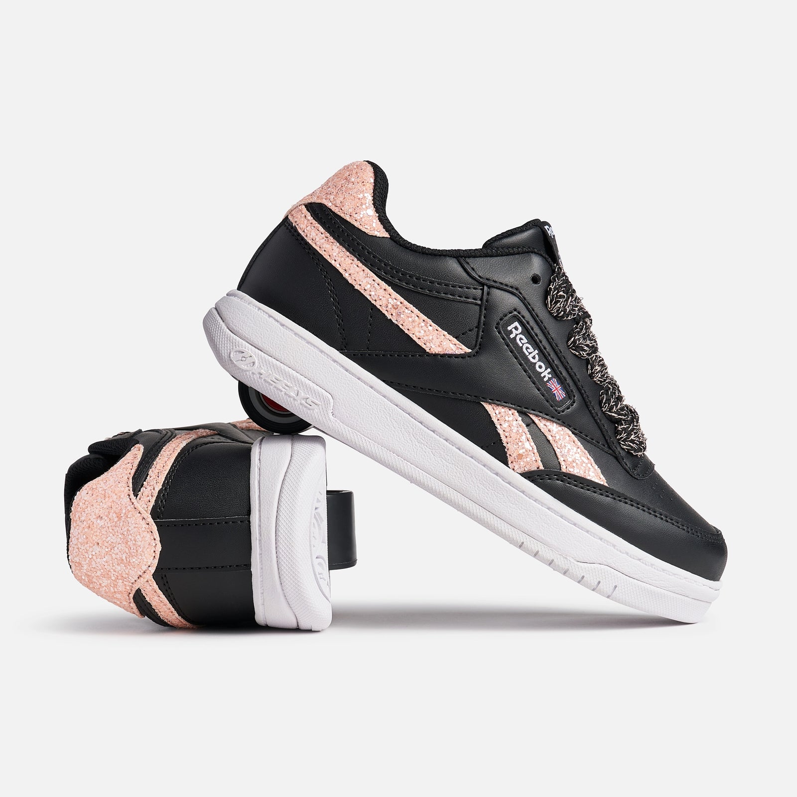 Athletic Shoes Reebok Black And Rose Gold Reebok Classic Leather