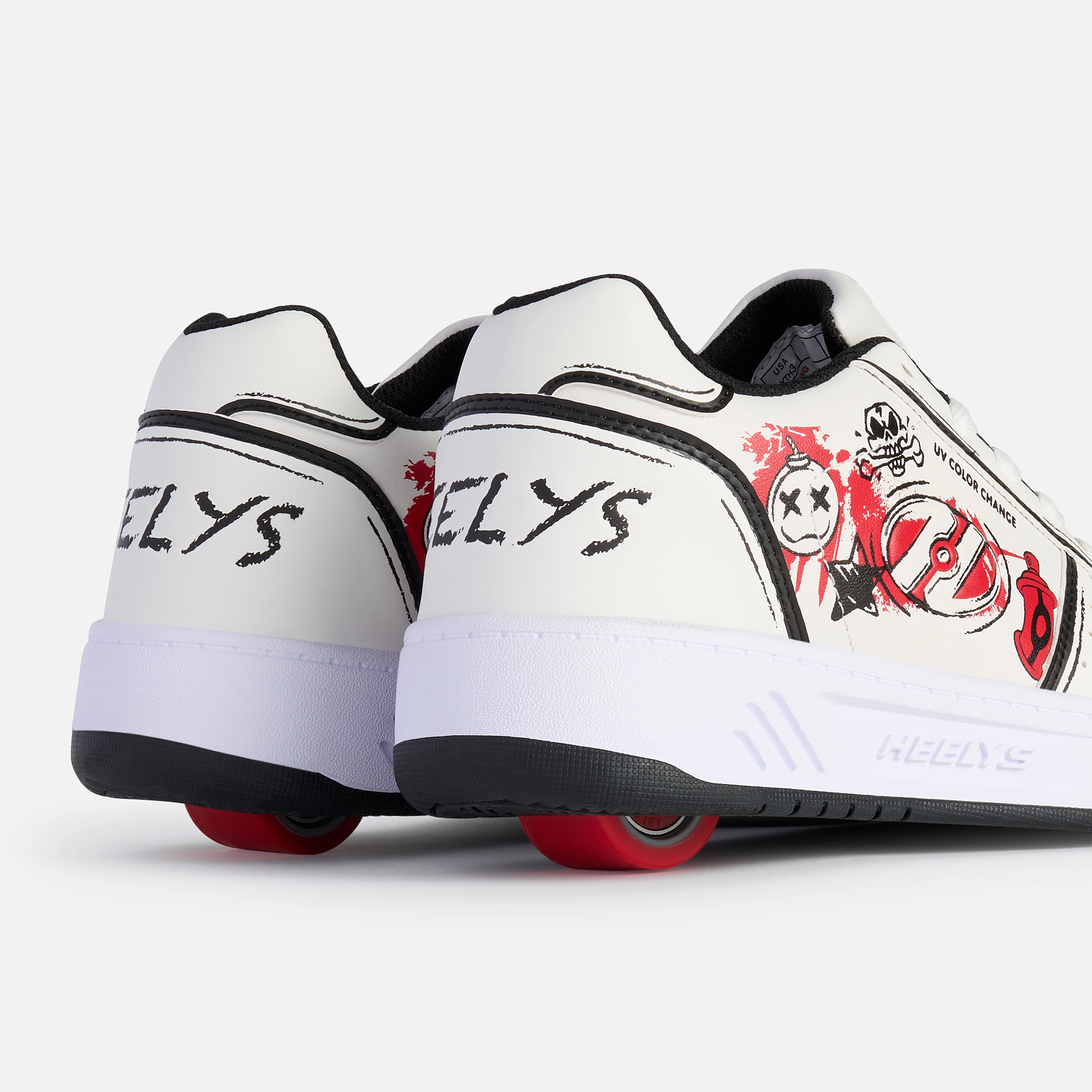 Heelys, Scarpe Sportive per Bambini, Logo Swirl Black White Grey, 31 EU Heelys, Scarpe Sportive per Bambini, Logo Swirl Black White Grey, 31 EU