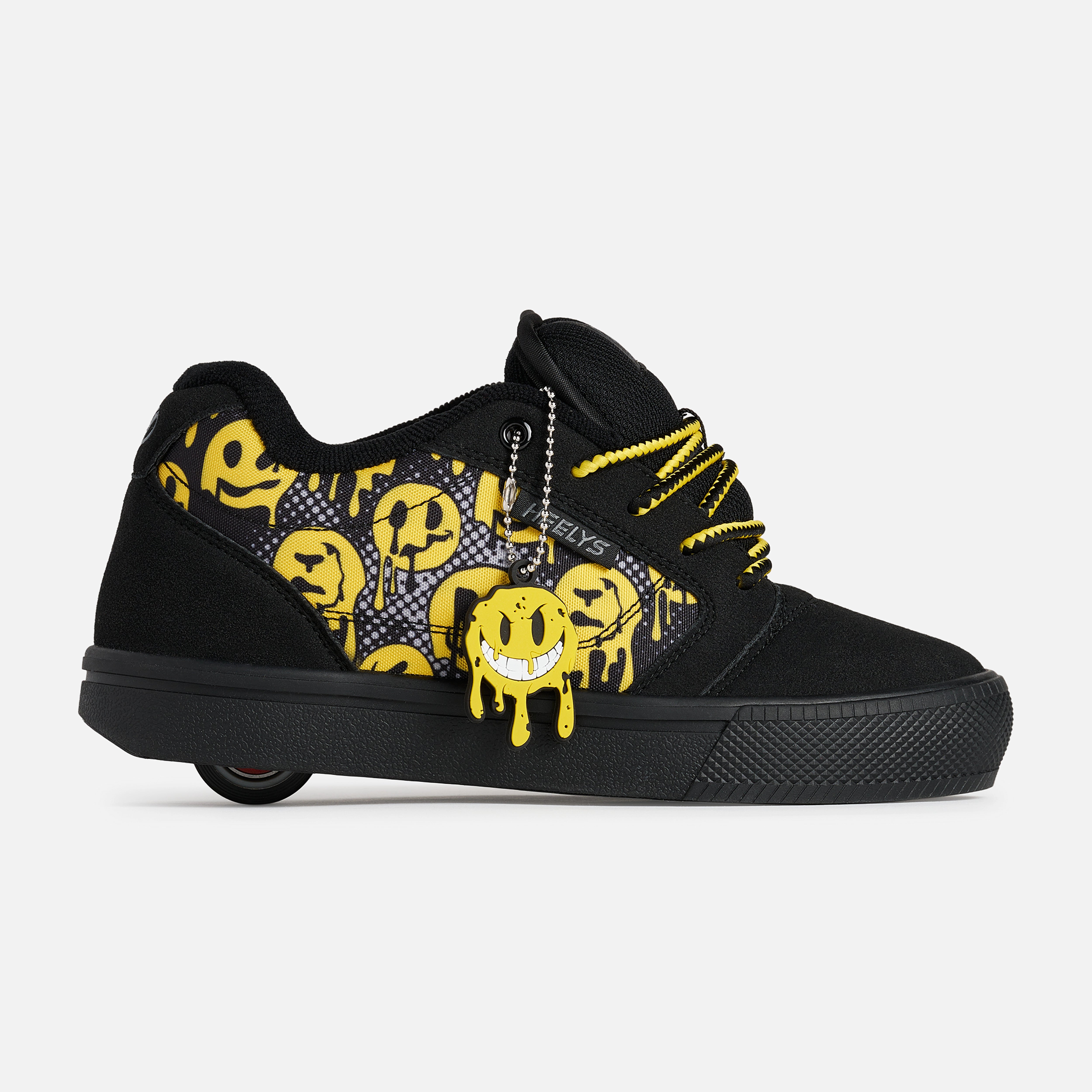 靴 YELLO Risktaker Mid Heel Sneakers BLACK Heelys Pro 25 Drippy Smileys - Black/Yellow