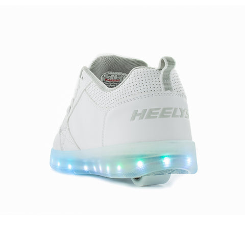 Heelys All white Heelys with lights side view