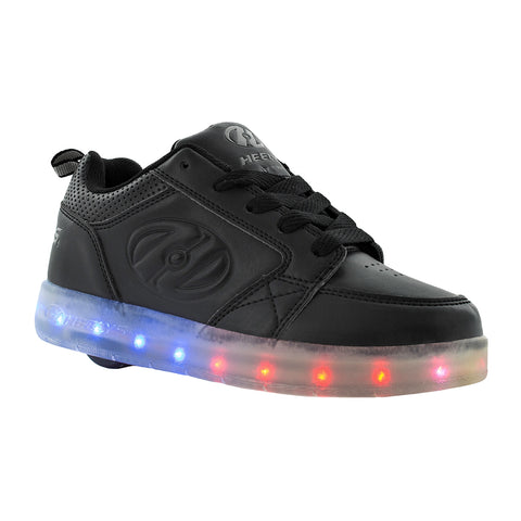 All Black Heelys with Lights Side View