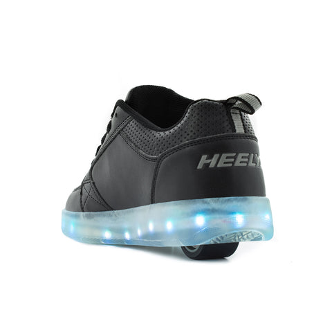 Heelys All Black Heelys with Lights Side View