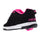 Black and pink Heelys for women side view