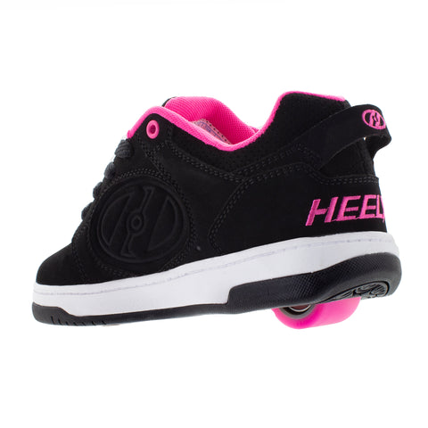 Heelys Black and pink Heelys for women side view