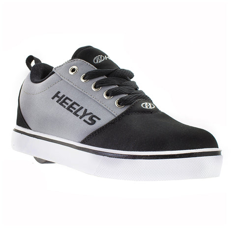 Adult Heelys in grey and black side view