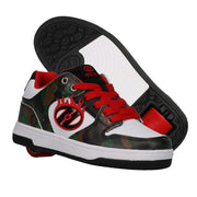 camouflage heelys with flame logo